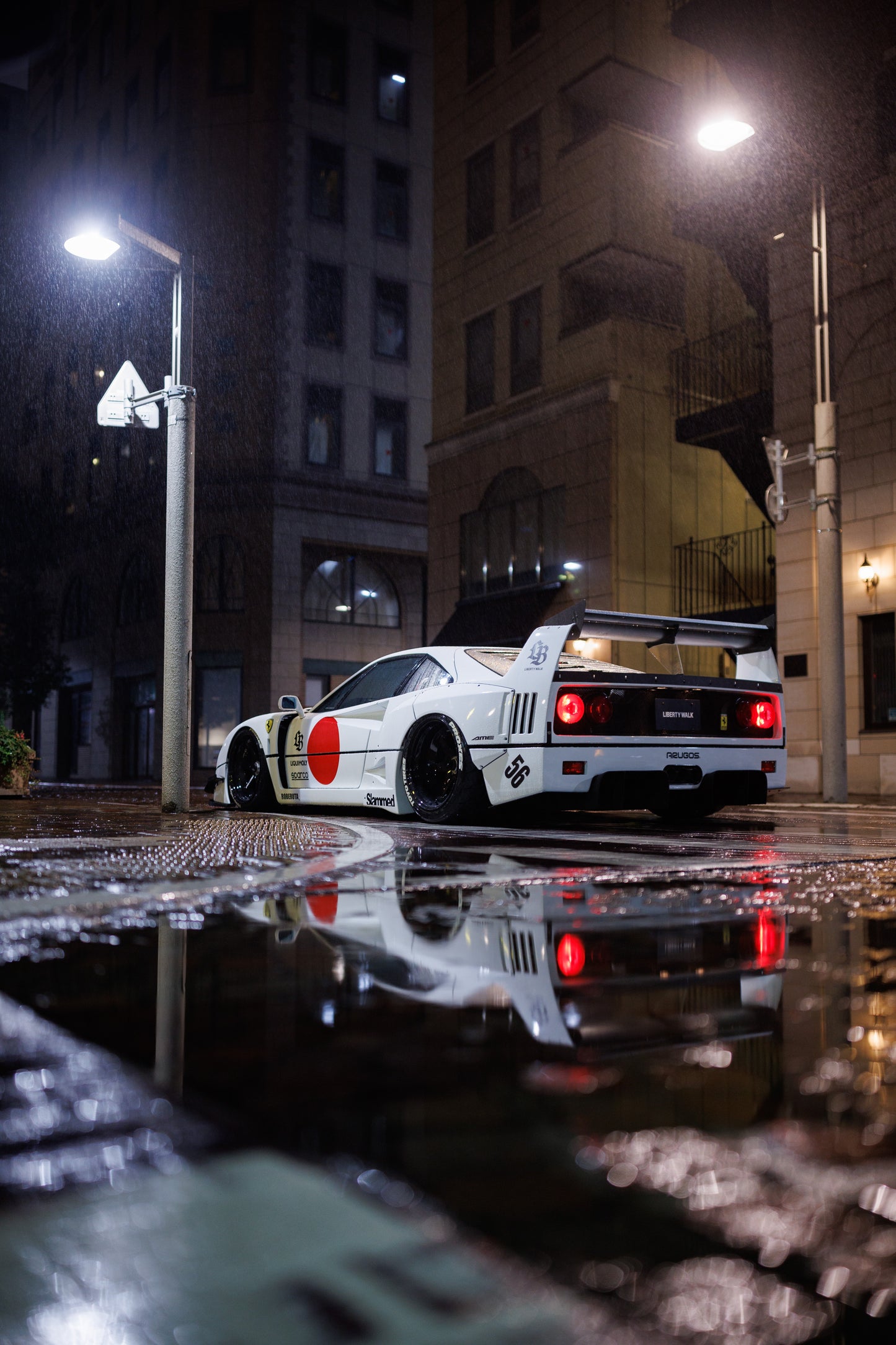 Liberty Walk Ferrari F40 in Tokyo Vertical shot (24x36)