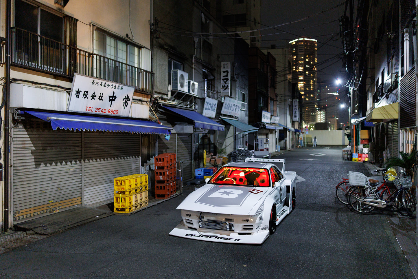 Liberty Walk Kaido Racer R32 Nissan Skyline at Tsukiji fish market in Tokyo Horizontal shot (36x24)