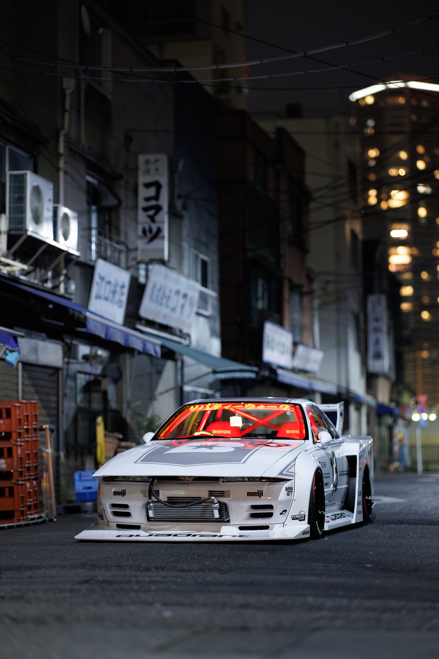 Liberty Walk Kaido Racer R32 Nissan Skyline at Tsukiji fish market in Tokyo Vertical shot (36x24)