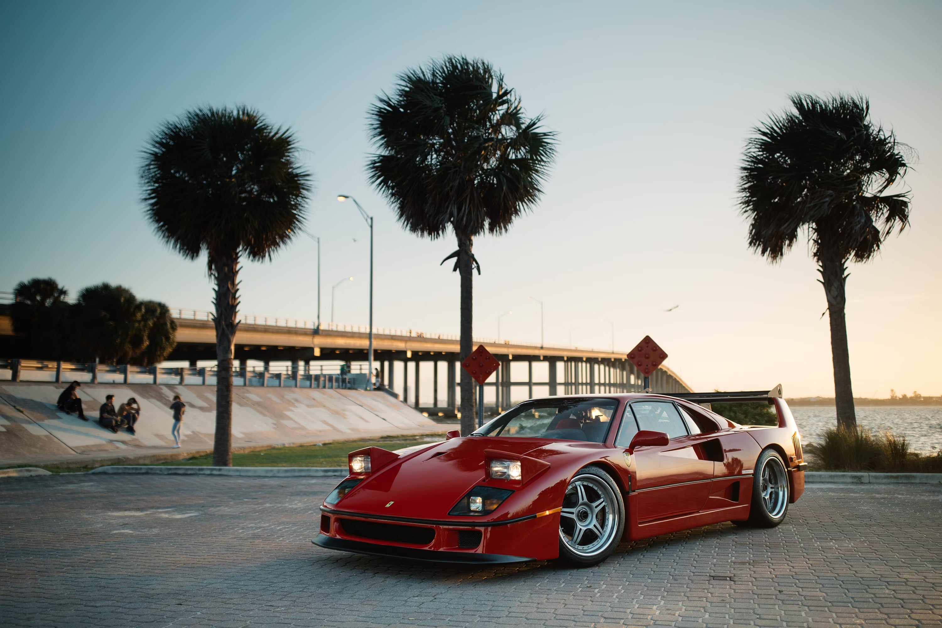 Ferrari F40 with Miami in the background print 24 inch shops by 36 inch (2ft by 3ft) Signed by Larry Chen